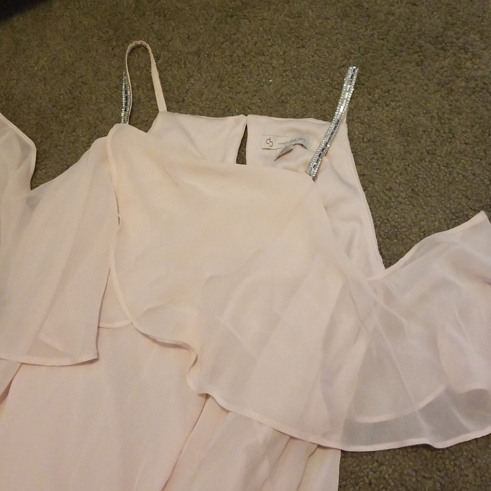 Blush chiffon dress